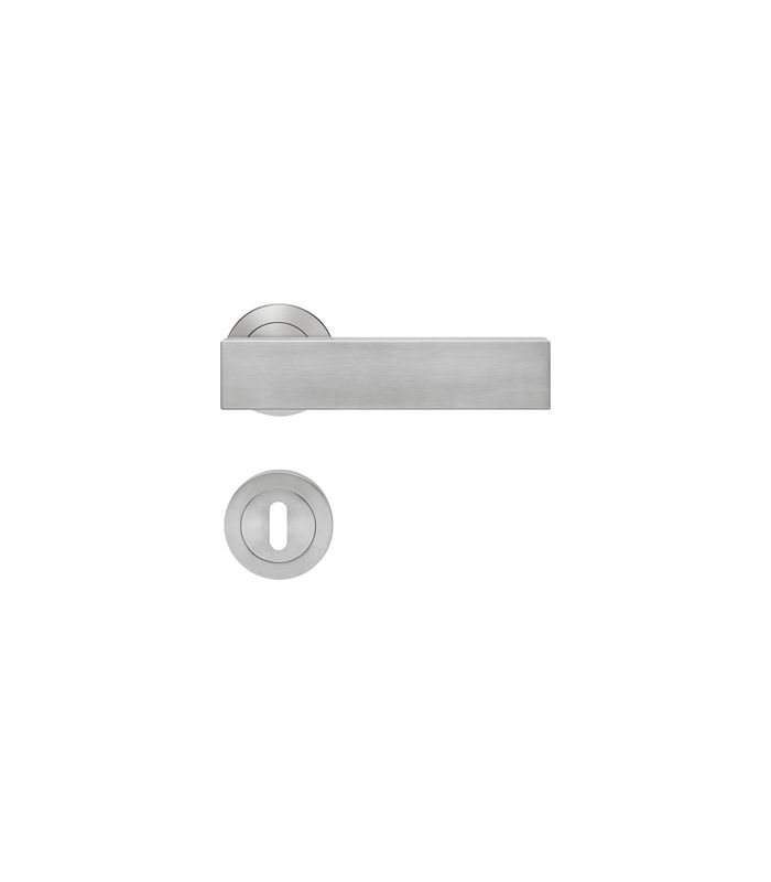 Drücker-Rosettengarnitur Milano ER52 BB Edelstahl matt TS 39-48mm