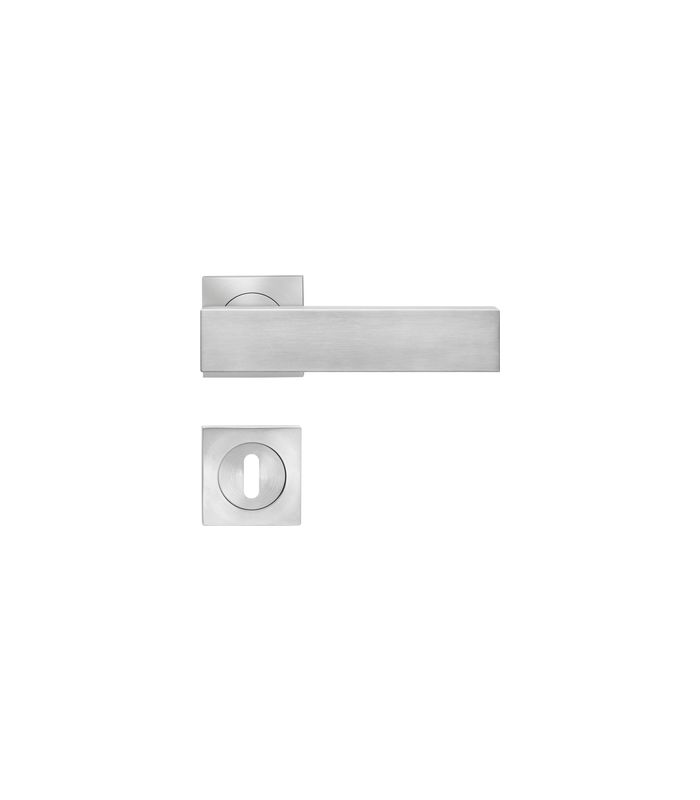 Drücker-Rosettengarnitur Milano ER52Q BB Edelstahl matt TS 39-48mm