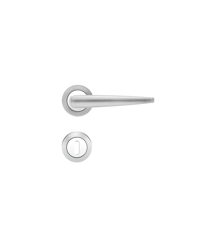 Drückerrosettengarnitur Denver R230 BB Chrom/Chrommatt TS 38-48mm