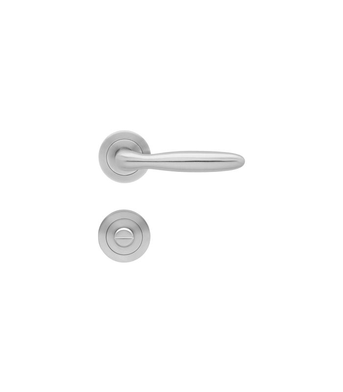 Drücker-Rosettengarnitur Korfu ER24 BAD Edelstahl matt TS 39-45mm