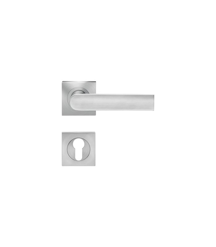 Drücker-Rosettengarnitur London ER51Q PZ Edelstahl matt TS 38-48mm