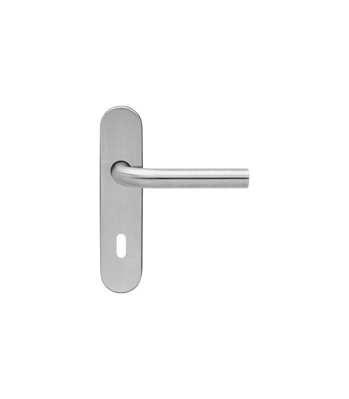 Langschildgarnitur Malta EL25A BB 72mm Edelstahl matt 200x40mm TS 27-60mm