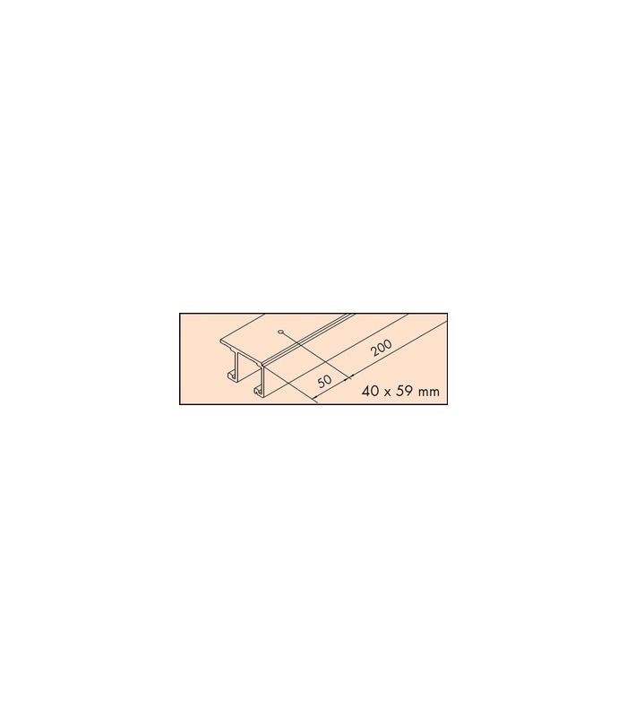 Hawa COMBINO 60 DOPPELLAUFSCHIENE ALU L = 2500 mm
