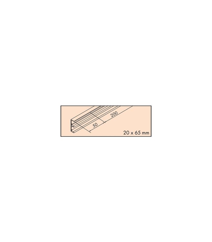 Hawa COMBINO DOPPELLAUFSCHIENE ALU eloxiert L = 6000 MM 055.3100.600