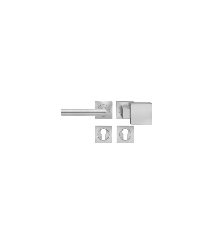 Wechsel-Rosettengarnitur Rhodos ER28Q PZ Edelstahl matt links TS 39-48mm