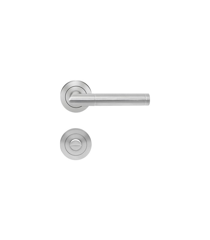 Drücker-Rosettengarnitur Rio Steel ER34 BAD Edelstahl matt TS 39-45mm