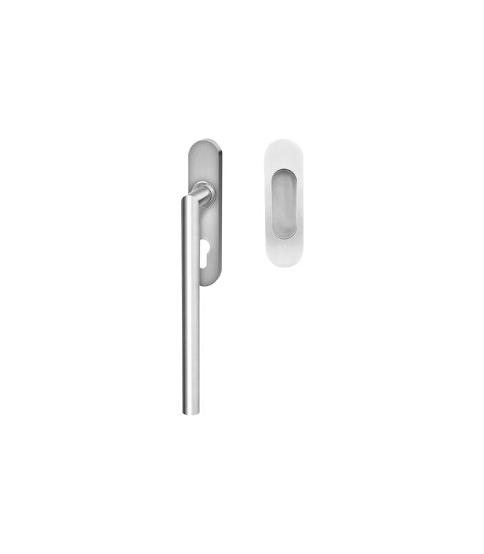 Hebeschiebetürgriff EHSSET28 PZ VK9/10mm ggs. verschraubt Edelstahl matt TS 60-68mm