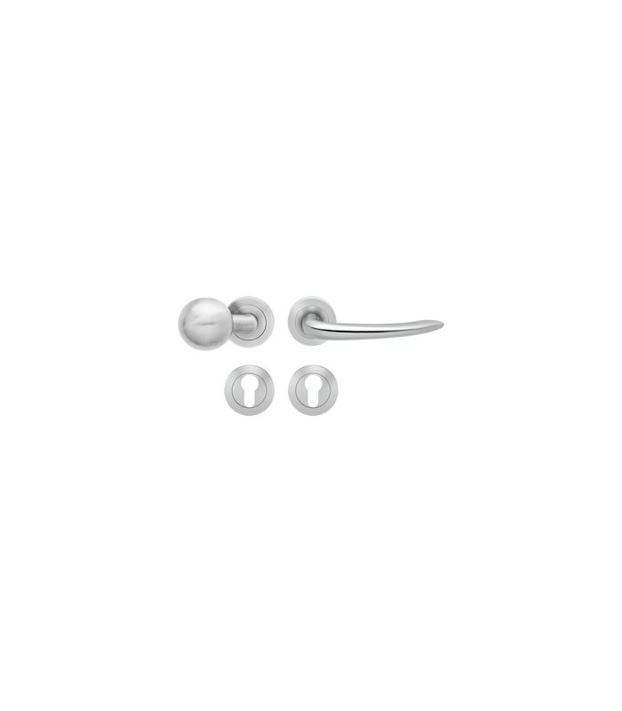 Wechsel-Rosettengarnitur Jersey ER19 PZ Edelstahl matt rechts TS 39-48mm