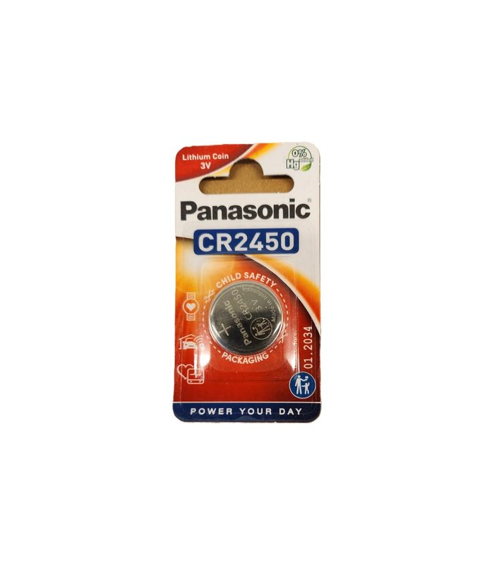 Panasonic / muRata Batterie CR2450 Lithium Knopfbatterie, Spannung 3,0 Volt