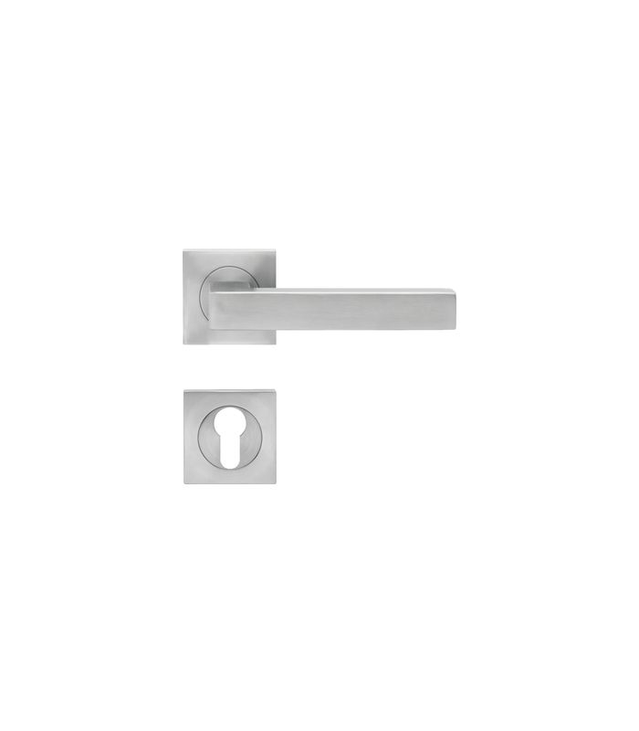 Drücker-Rosettengarnitur Seattle ER46Q PZ FS 9mm Edelstahl matt TS 38-48mm