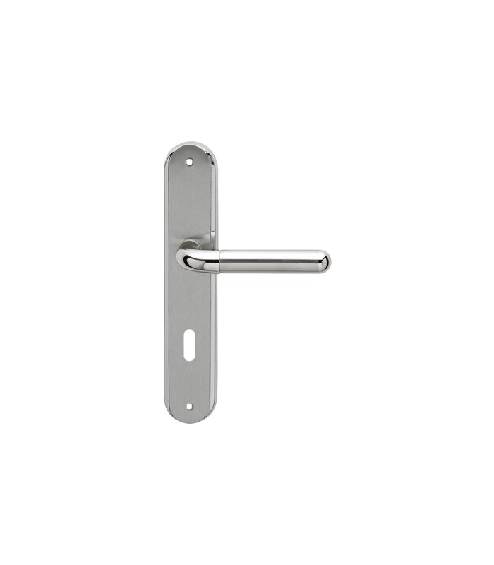 Langschildgarnitur Lignano Steel RL35 BB 72mm Chrom/Nickelmatt TS 30-50mm