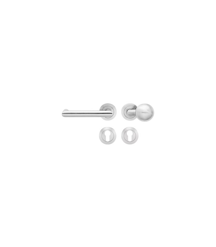 Wechselgarnitur Kos ER20 WGL mit EK300G RL Edelstahl matt TS 38-48mm