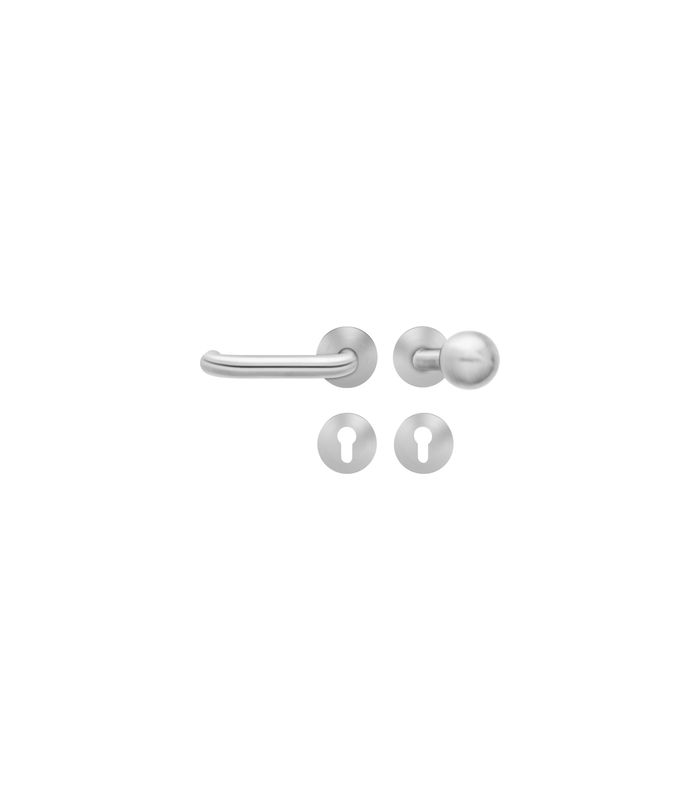 Wechsel-Rosettengarnitur Kreta XL EPRO17 GK4 Edelstahl matt links TST 35-75mm
