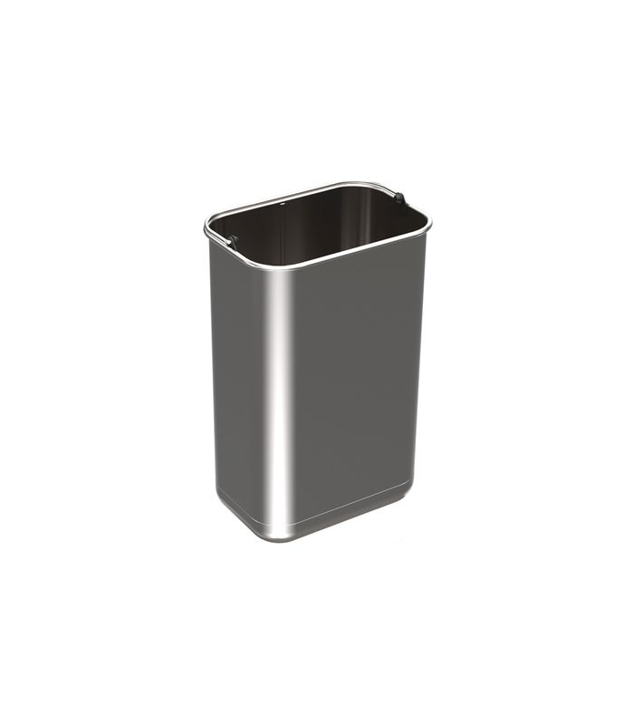 Eimer 10 l, Edelstahl, B x T x H 225 x 150 x 350 mm, Für Abfallsystem Bin.it Duo I