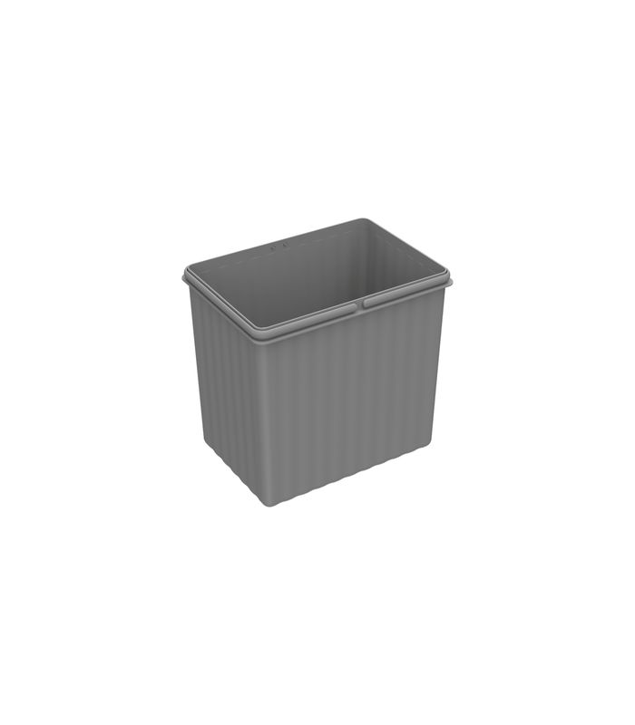 Eimer 16 l, Kunststoff, grau, B x T x H 223 x 310 x 295 mm, Für Abfallsystem Bin.it Easy
