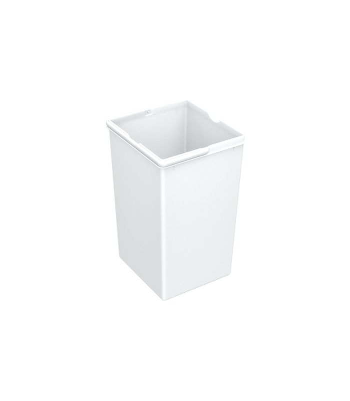 Eimer 15 l, Kunststoff, weiß, B x T x H 210 x 220 x 350 mm, Für Abfallsystem Bin.it Basic II