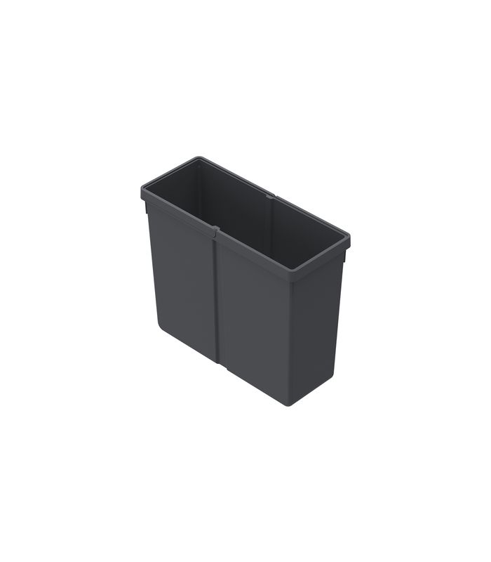 Eimer 26 l, Kunststoff, anthrazit, B x T x H 298 x 356 x 275 mm, Für Abfallsystem Bin.it Prime