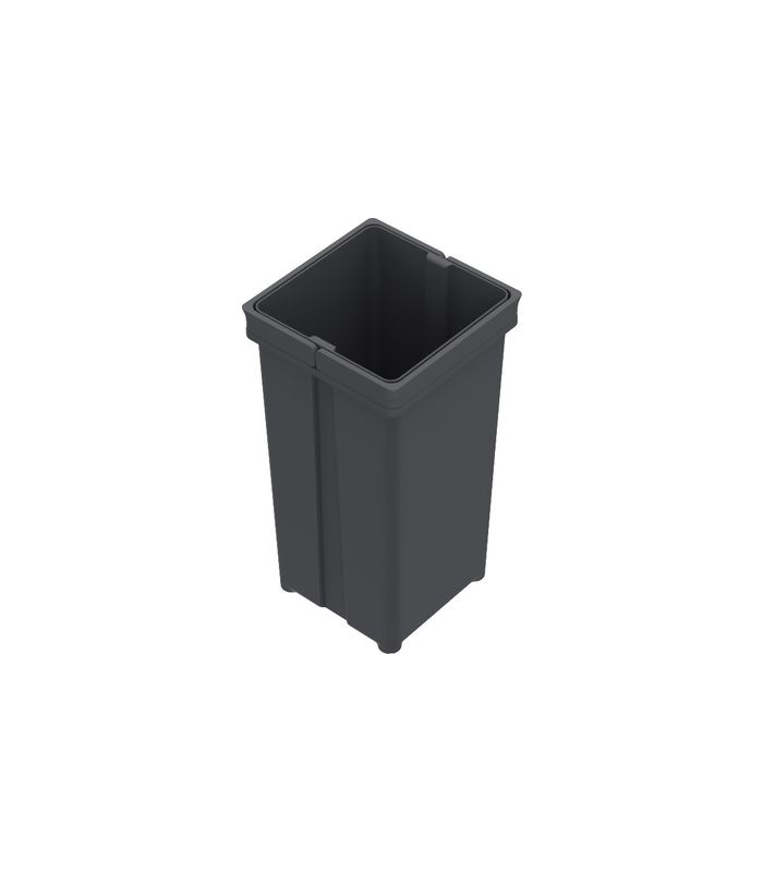 Eimer 5 l, Kunststoff, anthrazit, B x T x H 152 x 152 x 295 mm, Für Abfallsystem AvanTech YOU Pull, ArciTech Pull, InnoTech Pull