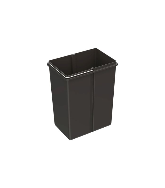 Eimer 8 l, Kunststoff, anthrazit, B x T x H 225 x 152 x 290 mm, Für Abfallsystem Bin.it Smart