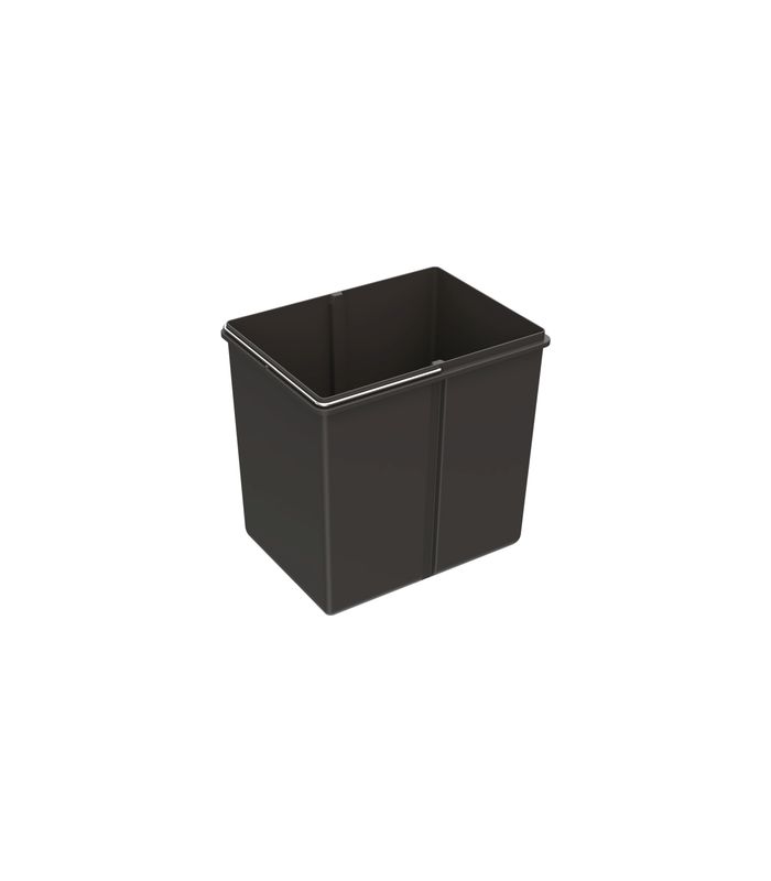 Eimer 16 l, Kunststoff, anthrazit, B x T x H 225 x 304 x 290 mm, Für Abfallsystem Bin.it Smart