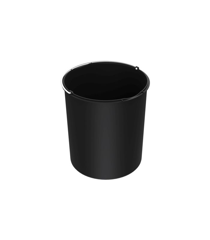 Eimer 5 l, Kunststoff, schwarz, B x T x H 195 x 195 x 225 mm, Für Abfallsystem Bin.it Drop