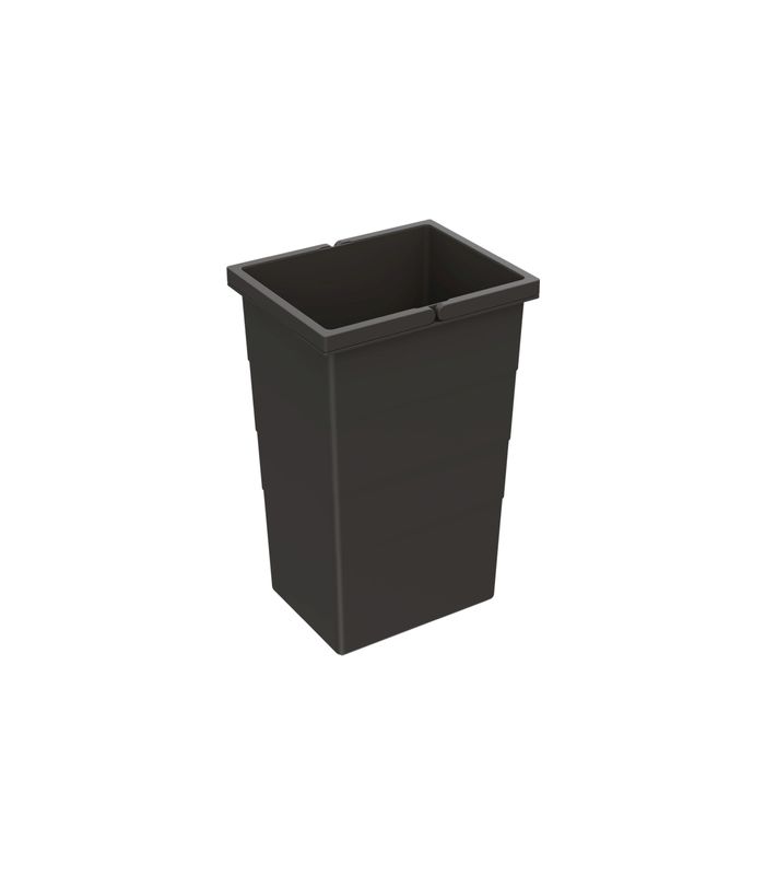 Eimer 13 l, Kunststoff, dunkelgrau, B x T x H 242 x 192 x 380 mm, Für Abfallsystem Cargo Synchro