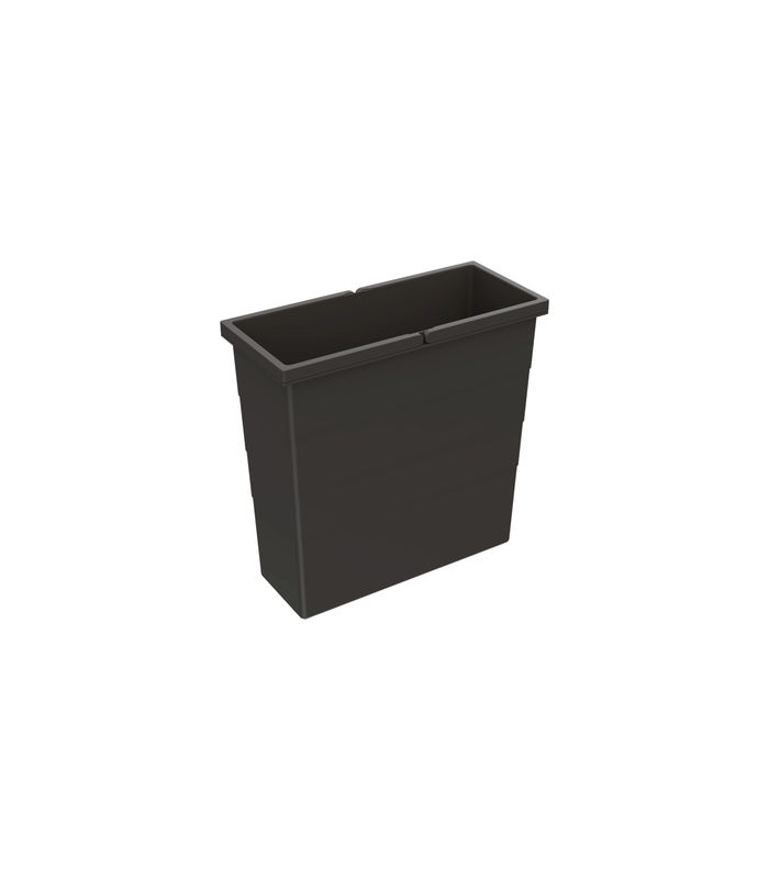 Eimer 18 l, Kunststoff, dunkelgrau, B x T x H 385 x 166 x 380 mm, Für Abfallsystem Cargo Synchro
