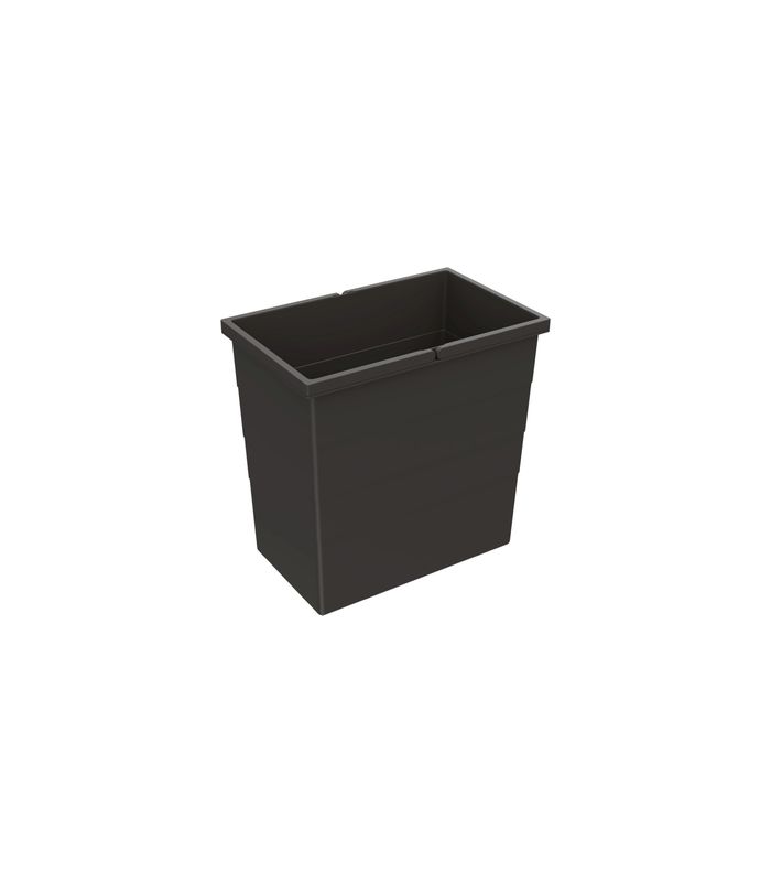 Eimer 28 l, Kunststoff, dunkelgrau, B x T x H 385 x 242 x 380 mm, Für Abfallsystem Cargo Synchro
