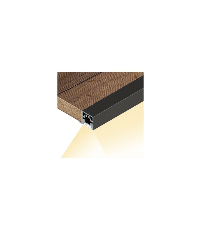 Cadro Lichtprofil Boden schwarz matt