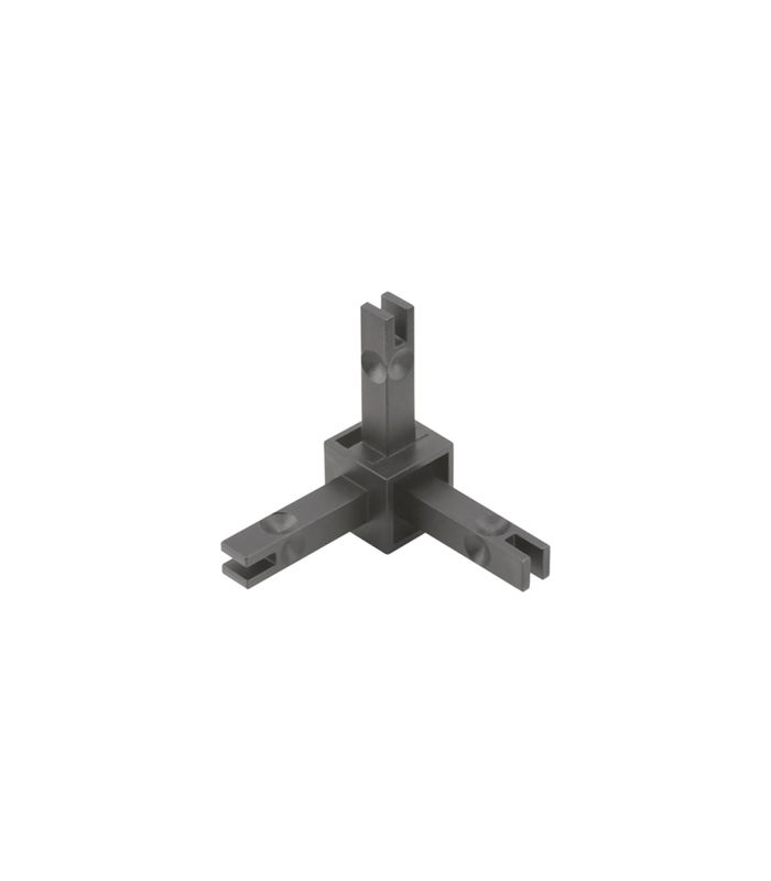 Cadro Verbindungsknoten 3-fach 3D Edelstahl Optik