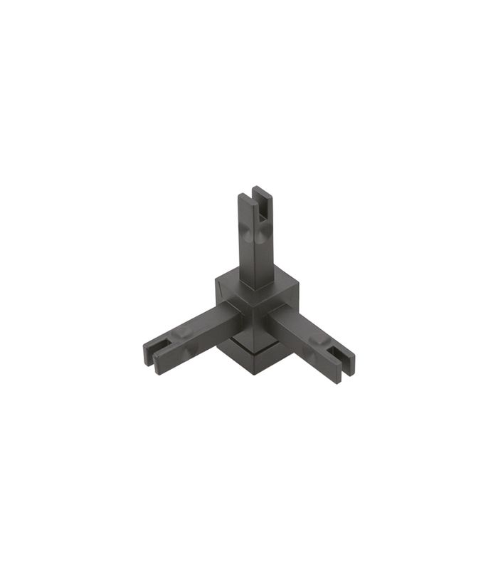 Cadro Verbindungsknoten 3-fach 3D mit Höhenverstellung Edelstahl Optik