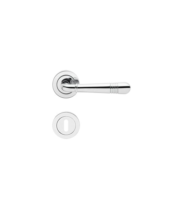 Drücker-Rosettengarnitur Montmartre R270 BB Chrom poliert TS 38-48mm