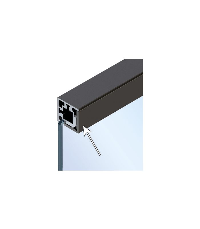 Eckprofil,L 3.000xB12,3xH16,3mm,ER-Optik CADRO 9303917,1-seitig