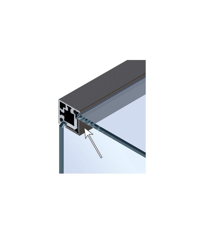 Eckprofil,L 3.000xB12,3xH12,3mm,ER-Optik CADRO 9303919,2-seitig