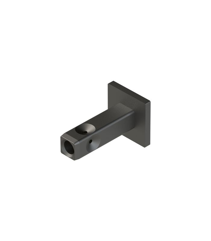 Cadro Wand- / Bodenbefestigung 18 x 18 mm Edelstahl Optik