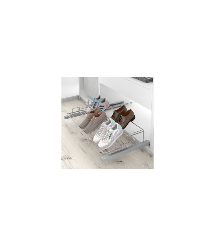 Schrank-Schuhausz.,breitenverstellbar,St 9352743, B640mm,silber