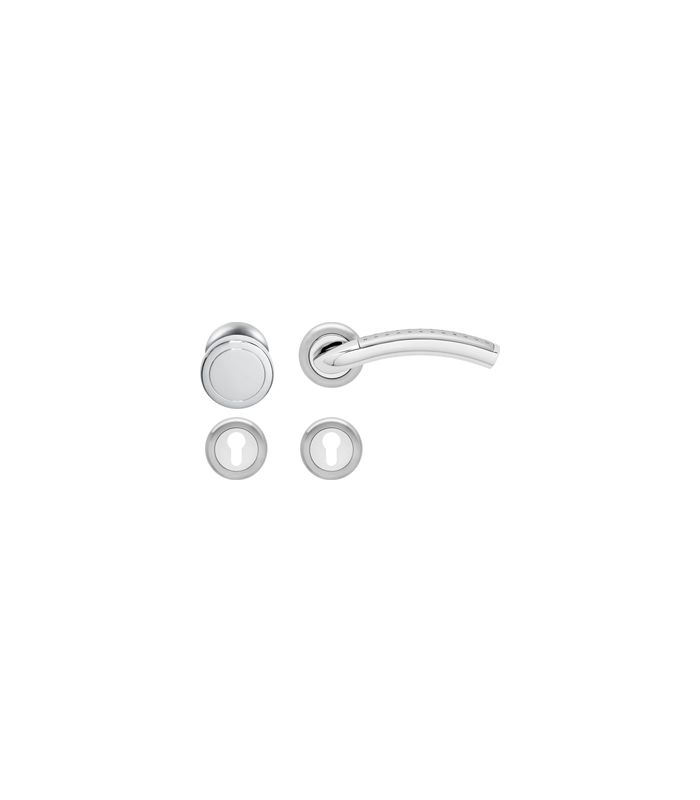 Wechsel-Rosettengarnitur Phönix R40 PZ Chrom/Nickelmatt rechts TS 39-48mm