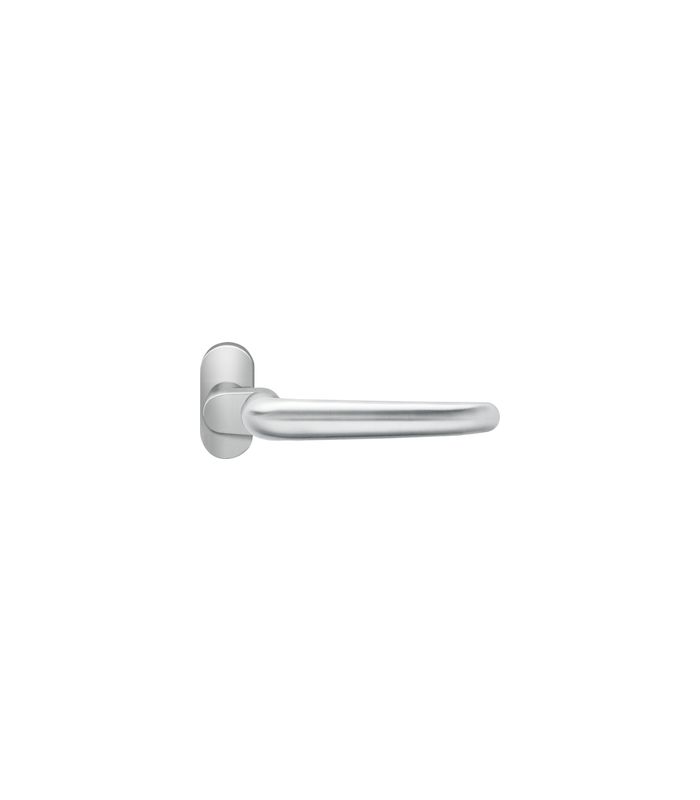 Rahmentürlochteil Elba gekröpft Edelstahl matt für 8 und 9mm Stift oval