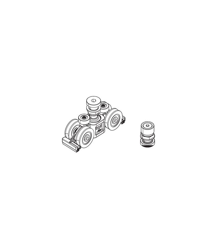 Faltschiebe-Laufwerkgarnitur, Patio Fold, links-rechts, 100kg, silber, verzinkt