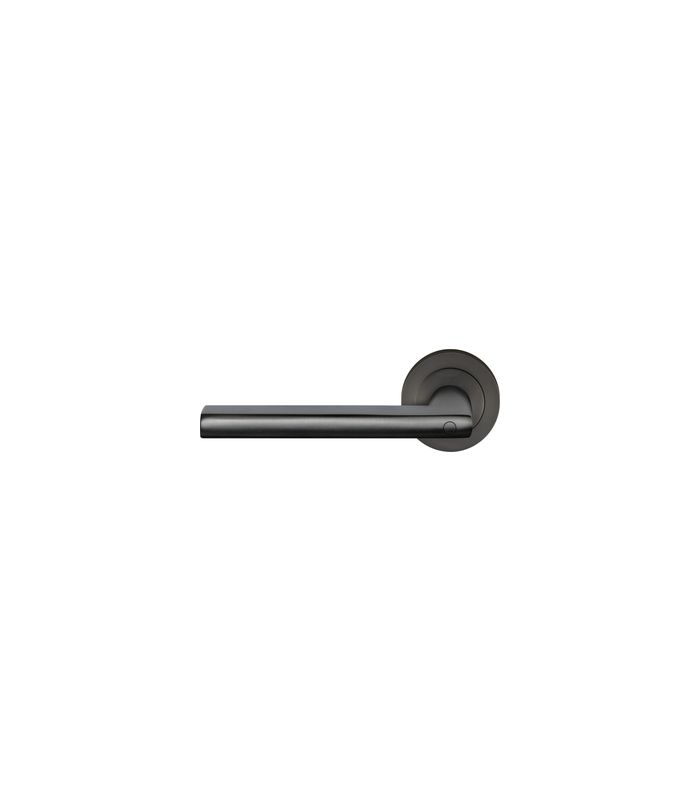 Drücker-Rosettengarnitur Montana ER54 DIN L ohne Schlüsselrosette Titan grau KD Basic TS 45mm