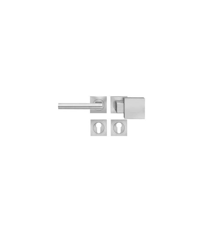 Wechsel-Rosettengarnitur Madeira ER45Q PZ Edelstahl matt links TS 39-48mm