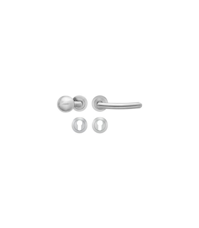 Wechsel-Rosettengarnitur Sylt ER26 PZ Edelstahl matt rechts TS 39-48mm