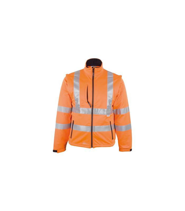 Warnjacke, Softshell, Gr. S, leuchtorange
