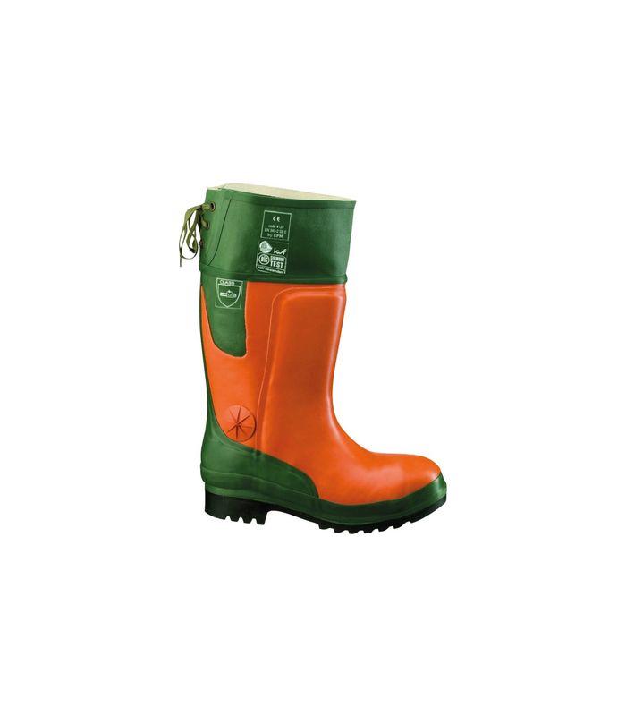 Forst-Gummistiefel Ulme orange/grün Größe 48