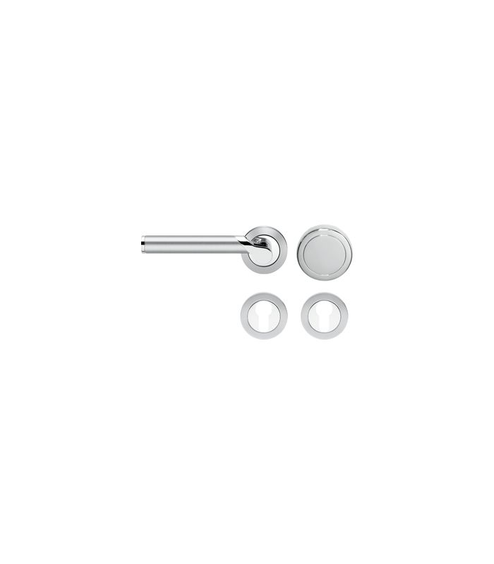 Wechsel-Rosettengarnitur Starlight R38 PZ Chrom/Edelst.matt links TS 39-48mm