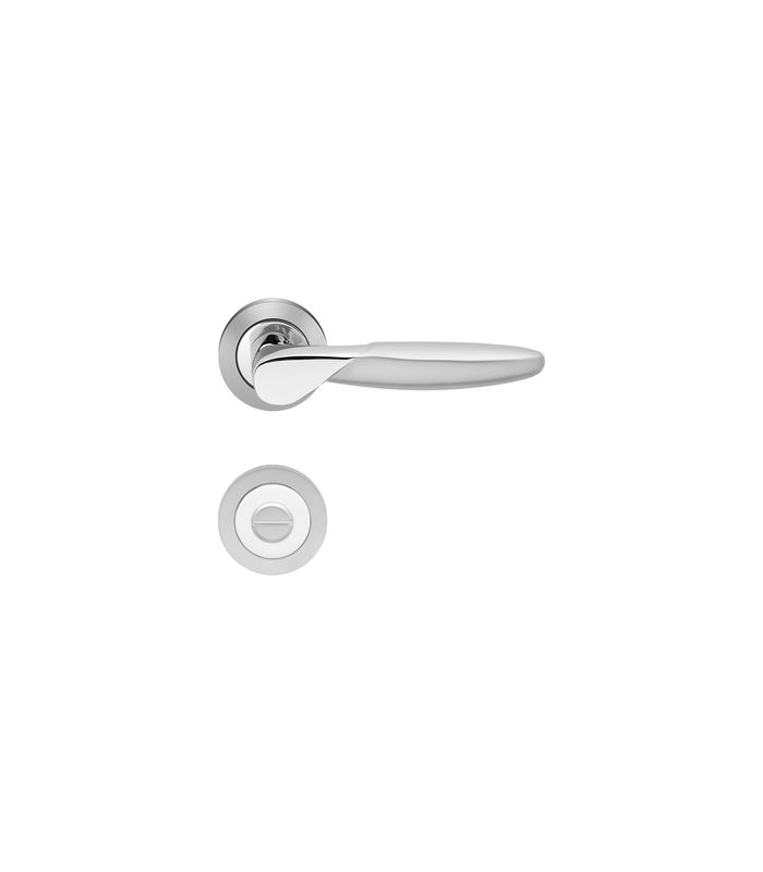 Drücker-Rosettengarnitur Orlando R42 BAD Chrom/Chrommatt TS 38-45mm