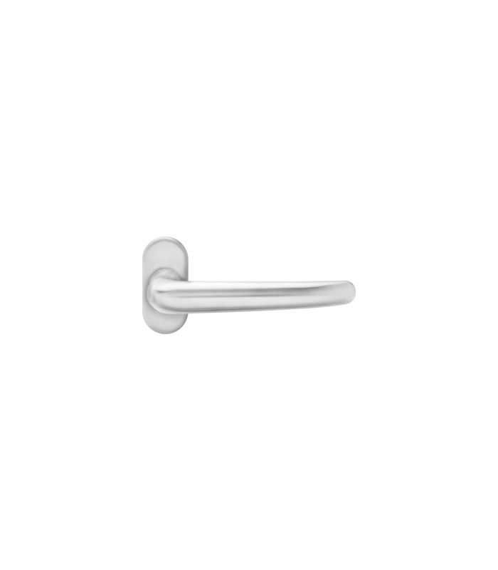 Rahmentürlochteil Elba zentriert Edelstahl matt für 8 und 9mm Stift oval