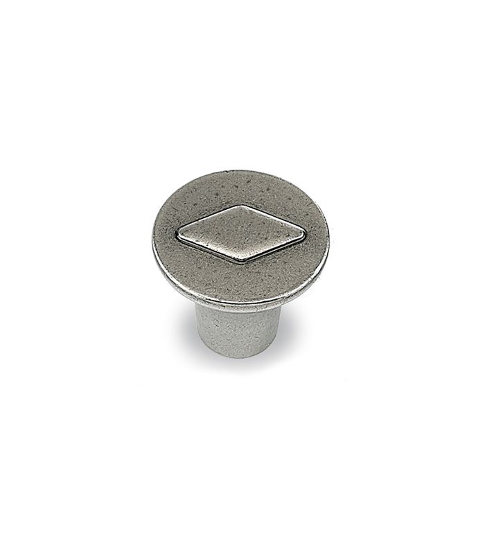 Möbel- Knopf, Barcino, 9112652, Durchmesser 30mm, Höhe 25mm, Zink, zinnoptik