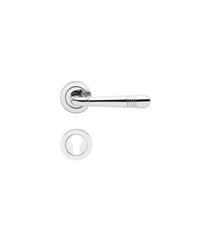 Drücker-Rosettengarnitur Montmartre R270 PZ Chrom poliert TS 38-48mm