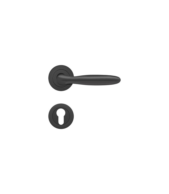 Drücker-Rosettengarnitur Korfu ER24 PZ Kosmos schwarz TS 38-48mm